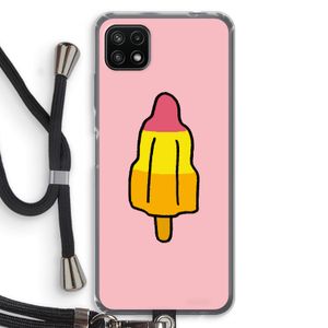 Raketijsje: Samsung Galaxy A22 5G Transparant Hoesje met koord