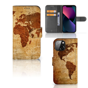 iPhone 13 Mini Flip Cover Wereldkaart