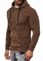 RustyNeal - Heren Hoodie Trui - Camel - Modernfit - Capuchon