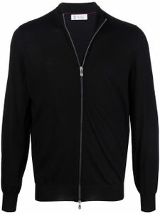 Brunello Cucinelli cardigan zippé en maille - Noir