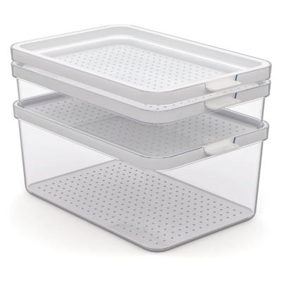 Rotho cauma set koelkastorganizer 1.3l + 2.6l + 4.65l transparant