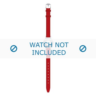 Tommy Hilfiger horlogeband TH-14-3-25-0676 - TH679300904 / 1700391 Leder Rood 10mm + rood stiksel