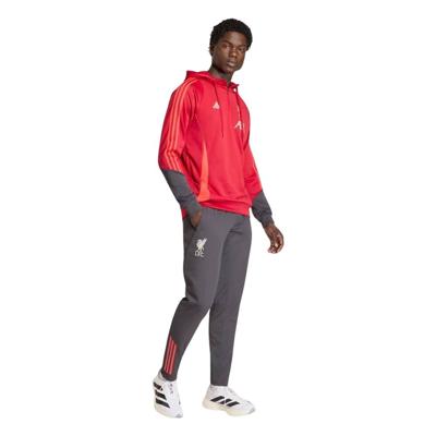 adidas Liverpool Track Trainingspak Hooded 2025-2026 Rood Grijs Zilver adidas Liverpool Track Trainingspak Hooded 2025-2026 Rood Grijs Zilver