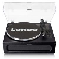 LENCO LS-430BK - Platenspeler met 4 ingebouwde Luidsprekers - Zwart