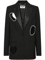 Philipp Plein blazer à simple boutonnage - Noir - thumbnail