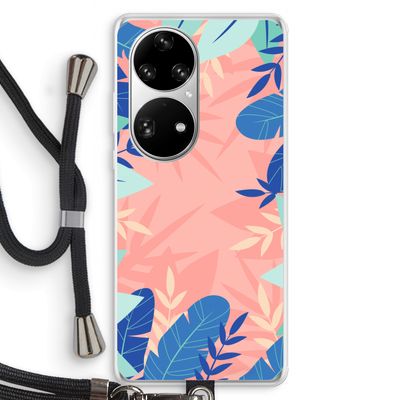 Tropisch: Huawei P50 Pro Transparant Hoesje met koord