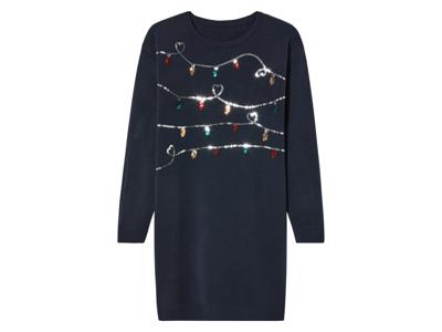 pepperts! Feestelijk gebreid meisjesjurkje (158/164, Marineblauw)