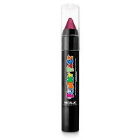 Face paint stick - metallic roze - 3,5 gram - schmink/make-up stift/potlood