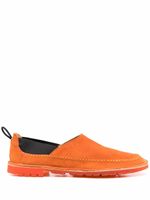 Premiata mocassins en cuir à empiècements élastiqués - Orange - thumbnail