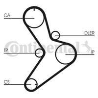 Distributieriemset CONTINENTAL CTAM, u.a. für Renault, Fiat, Opel, Peugeot, Vauxhall, Citroën, Iveco, Renault Trucks