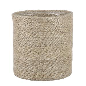 Mica Decorations Plantenpot - rotan - bruin - plantenmand - 18x18cm