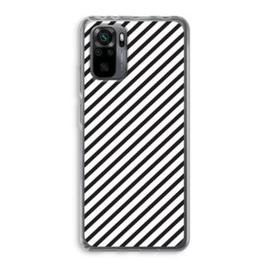Strepen zwart-wit: Xiaomi Redmi Note 10 Pro Transparant Hoesje