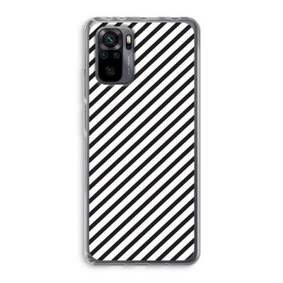 Strepen zwart-wit: Xiaomi Redmi Note 10 Pro Transparant Hoesje