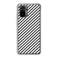Strepen zwart-wit: Xiaomi Redmi Note 10 Pro Transparant Hoesje