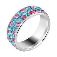 Ring met steentjes Chirurgisch Staal 316L Ringen - thumbnail