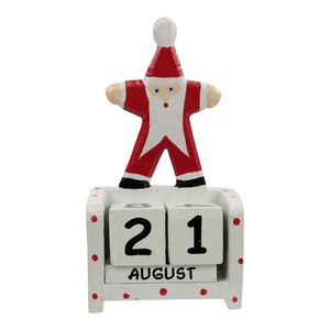 Houten Kalender Kerstman (16 x 9 cm)