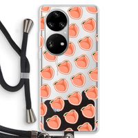 Just peachy: Huawei P50 Pro Transparant Hoesje met koord