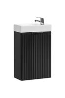 Comad Adele Black toiletmeubel met ribbelfront 40x22cm zwart mat