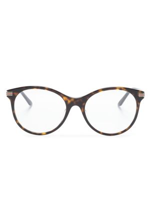 Gucci Eyewear lunettes de soleil à monture papillon - Marron