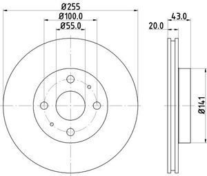 Remschijf Gecoat 54156PRO 8DD355108881