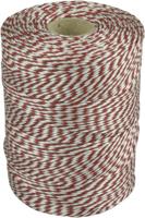 Katoenkoord 200 meter rood/wit op rol Katoenkoord 200 meter rood/wit op rol