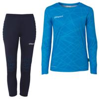 Uhlsport Prediction Keeperstenue Kids Blauw Zwart