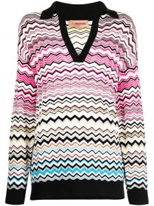 Missoni pull tressé à motif zigzag - Multicolore