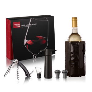 Vacu Vin Wijnset Accessoires - Zwart - 6 delige set