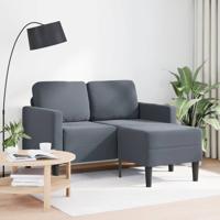 2-zitsbank met ligstoel L-vormig 125 cm fluweel