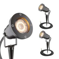 Sydney - 3x Prikspot XL - Aluminium - Zwart - IP65 waterdicht - Geschikt voor GU10 spot - 20 watt - 3 jaar garantie