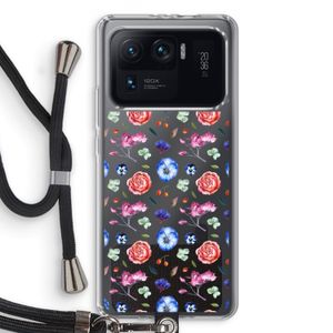 Bloemetjes: Xiaomi Mi 11 Ultra Transparant Hoesje met koord