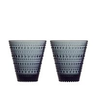 Iittala Kastehelmi Glas 30 cl 2 stuks donkergrijs