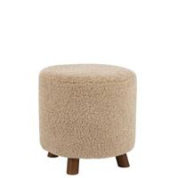 J-Line Poef Schaap Poot Polyester Beige - thumbnail