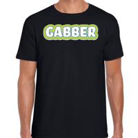 Verkleed t-shirt voor heren - gabber - zwart - foute party/carnaval - vriend/maat - muziek