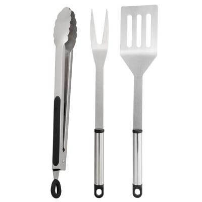BBQ/barbecue gereedschap set - 3-delig - RVS - grill tangen/spatels
