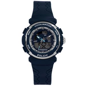 Coolwatch by Prisma CW.272 Kinderhorloge Pilot Digitaal/analoog kunststof/siliconen blauw 36 mm