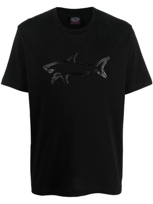 Paul & Shark t-shirt à logo imprimé - Noir