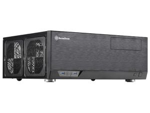 SilverStone SST-GD09B htpc behuizing 2x USB-A 3.2 (5 Gbit/s), 2x Audio