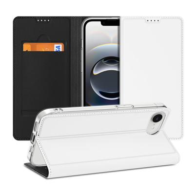 Stand Case Hoesje iPhone 16e - Wit met Pashouder