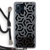 Crazy pattern: Oppo Find X3 Transparant Hoesje met koord