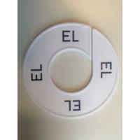 Maatring 9cm wit/zwart EL