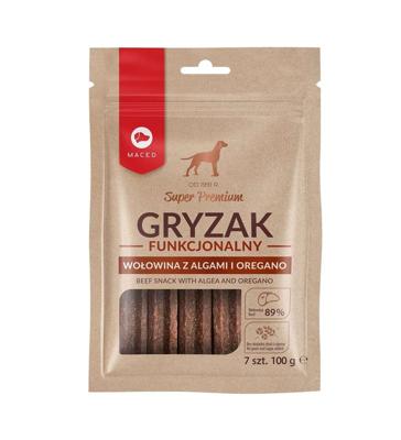MACED Beef snack with algea and oregano - hondenkluif - 100g