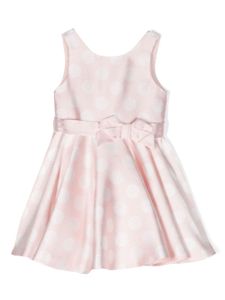 Abel & Lula robe en satin à pois - Rose