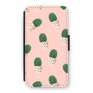 Cactusprint roze: iPhone 11 Pro Flip Hoesje