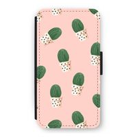 Cactusprint roze: iPhone 11 Pro Flip Hoesje