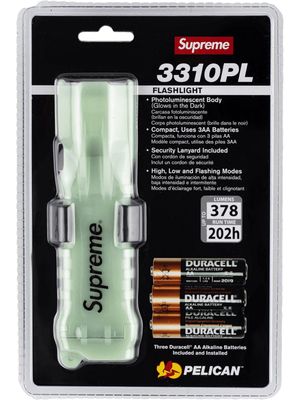 Supreme lampe-torche photoluminescente à logo - Vert