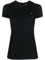 Plein Sport t-shirt en coton à patch logo - Noir