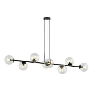 NADUVI Collection Zwarte hanglamp eettafel Valentino 8-lichts