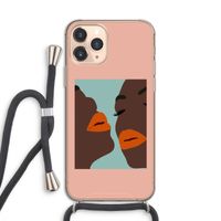 Orange lips: iPhone 11 Pro Transparant Hoesje met koord Orange lips: iPhone 11 Pro Transparant Hoesje met koord