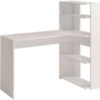 JUNI Modern hoekbureau wit decor - L 122 cm